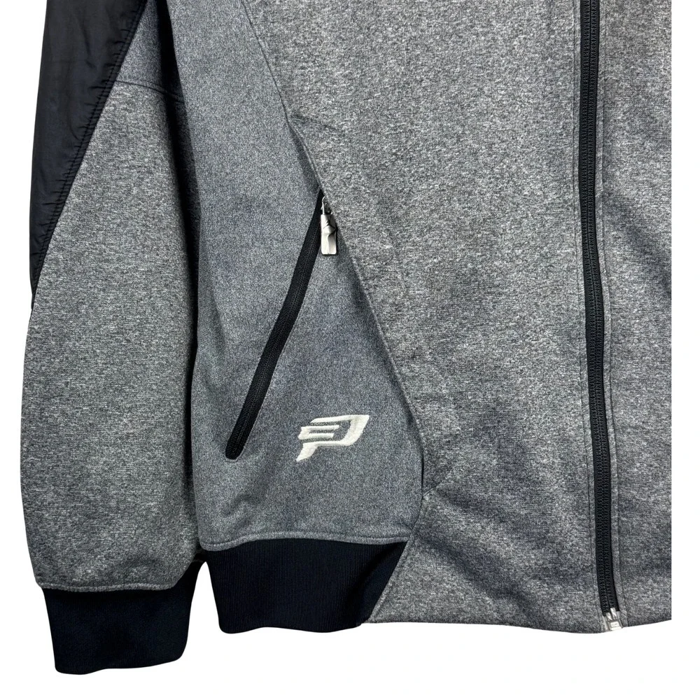 Nike Air Jordan Chris Paul CP3 Hooded Jacket Men Full Zip Large Gray Sports Flaw
